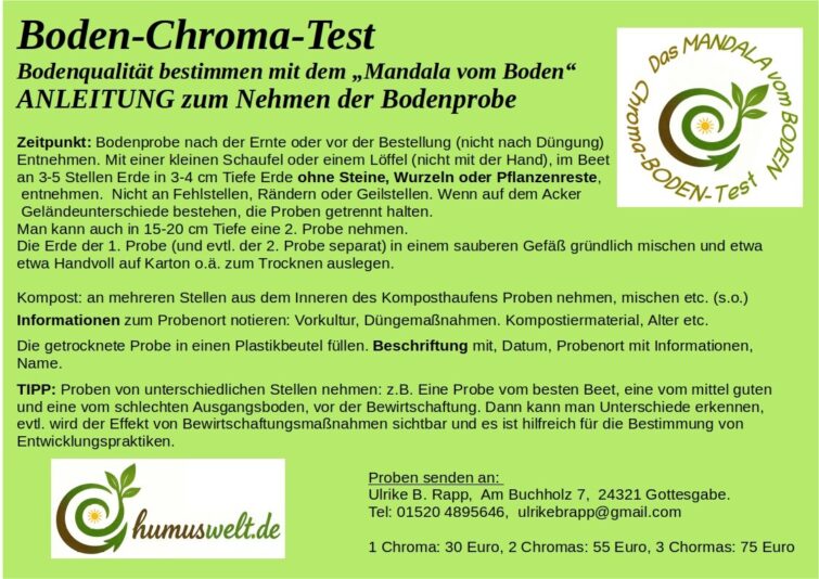 Probenahmeanleitung Mandala humuswelt