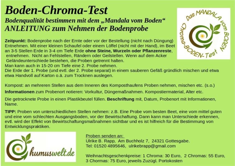 Probenahmeanleitung Mandala humuswelt